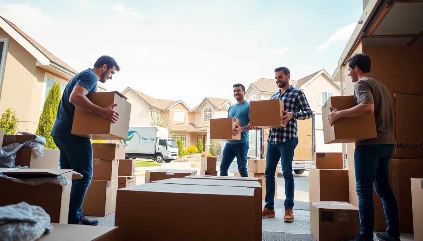 Long distance movers Calgary efficiently packing a family home for relocation.