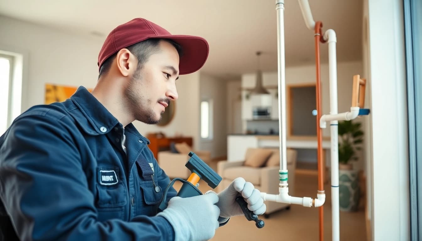 Professional installation of whole house repiping services Tampa in a modern living space.