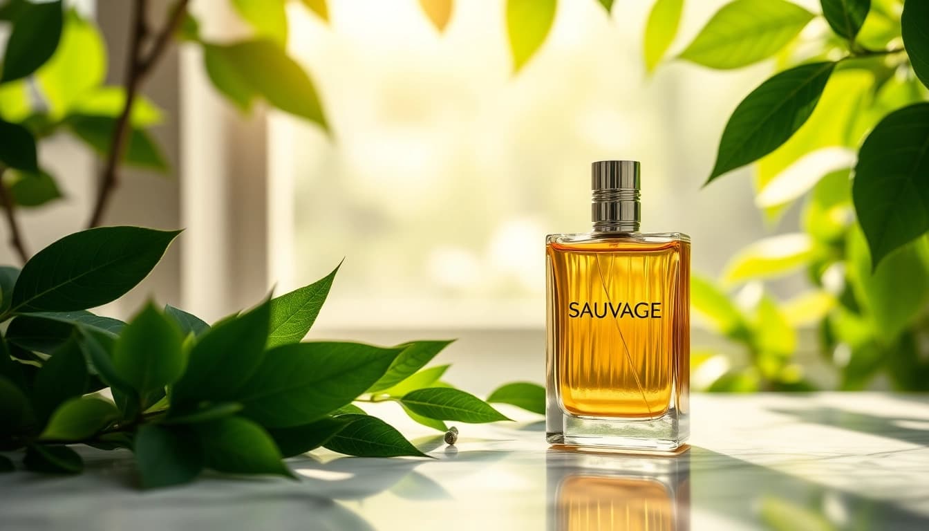 Experience the elegance of Sauvage fragrance with an exquisite close-up of its luxurious bottle.