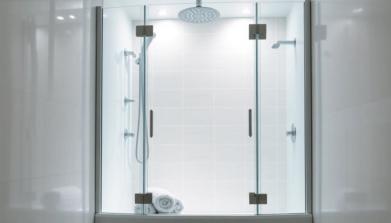 Erleben Sie eine elegante duschkabine 80x80 mit Glas und modernen Akzenten.
