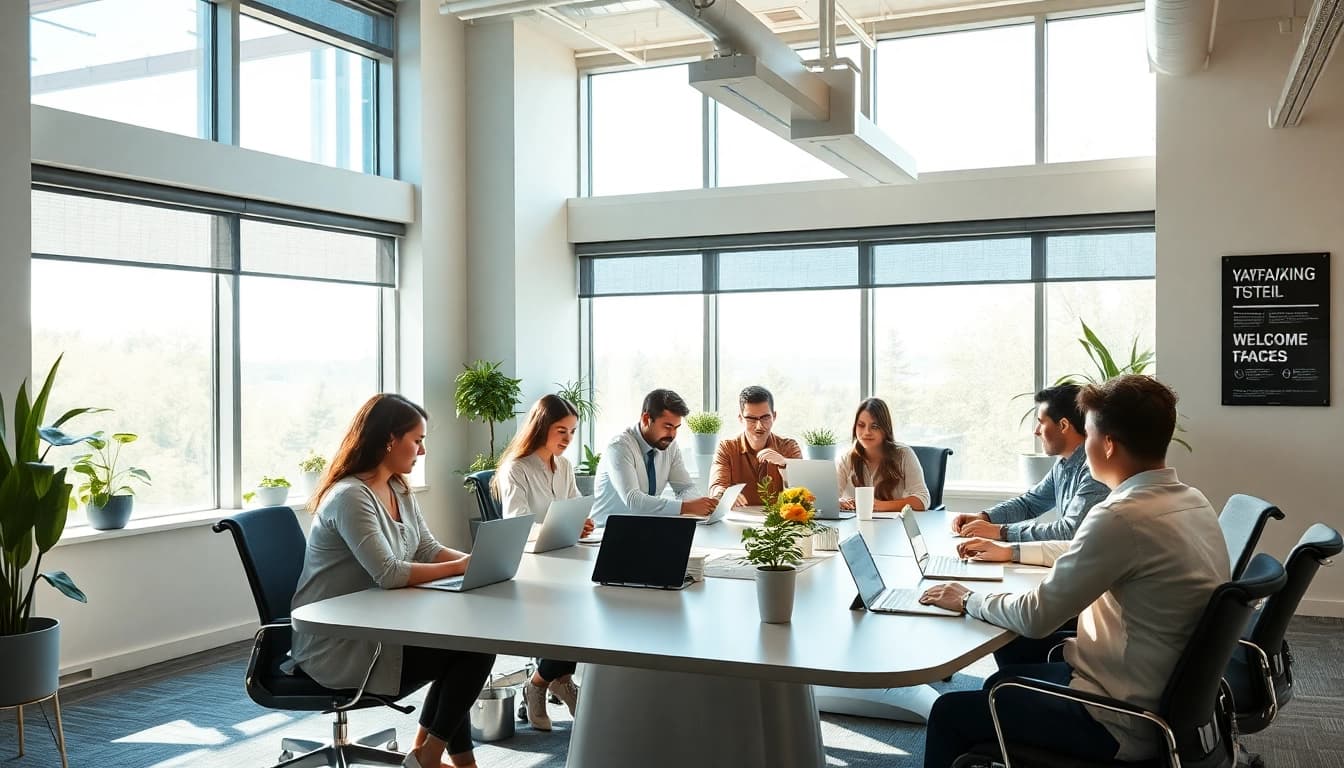Supporting dyspraxia at work support with diverse professionals collaborating in an inclusive workspace.