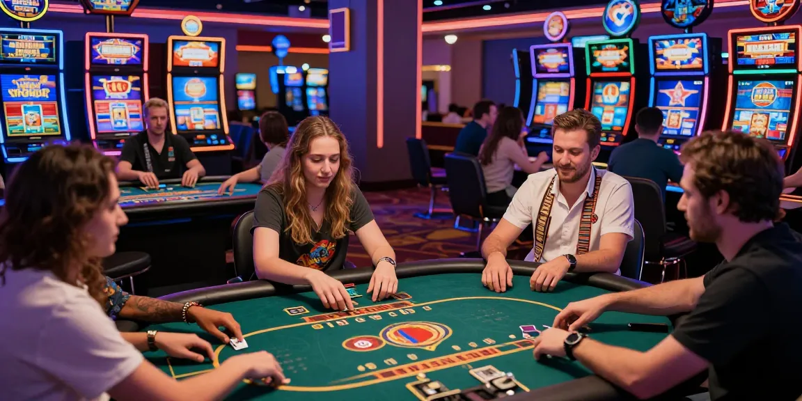 https://rcnhca.org.uk showcases a lively online casino environment with diverse players engaging at colorful gaming tables, highlighting international excitement