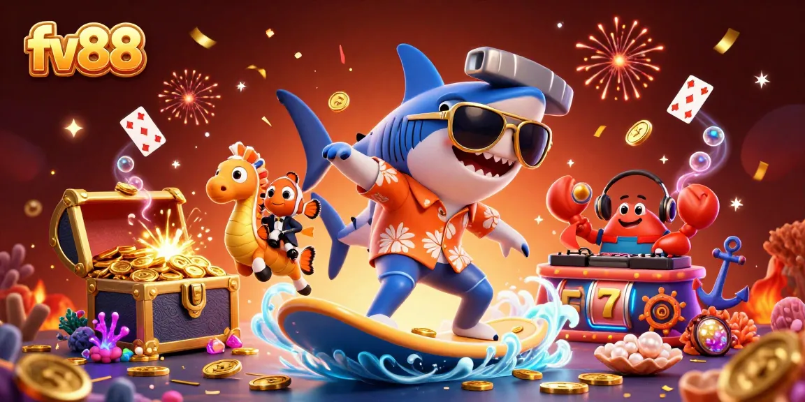 Engage with thrilling gambling adventures at fv88 featuring a themed underwater casino scene.