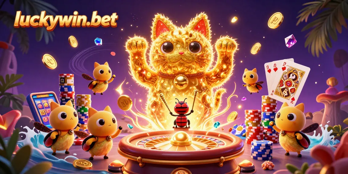 Watch luckywin-bet combine fun and fortune with interactive casino symbols and golden visuals.