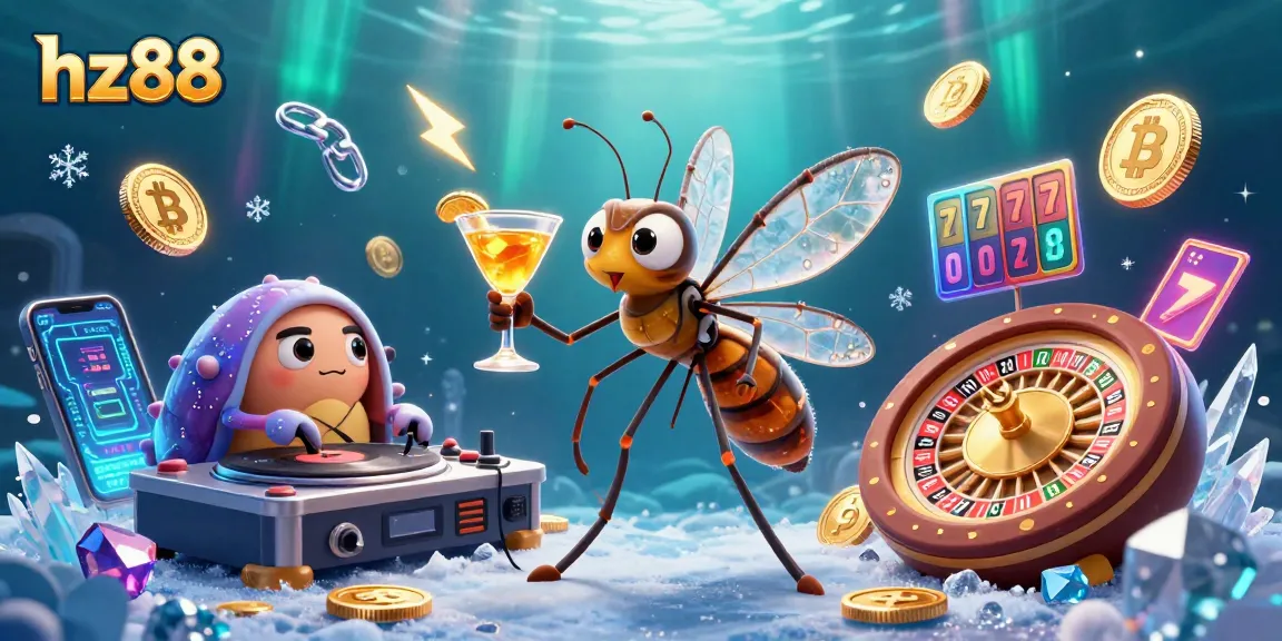 Engage in thrilling gameplay with hz88's vibrant casino scene featuring unique characters and cryptocurrencies.