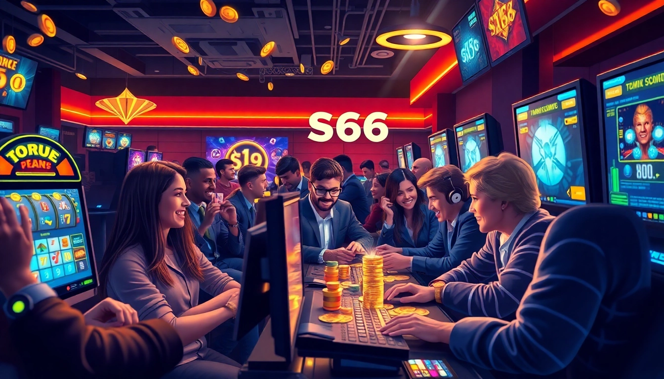 S666.nyc - Engaging online betting scene with diverse players enjoying slot games and poker.