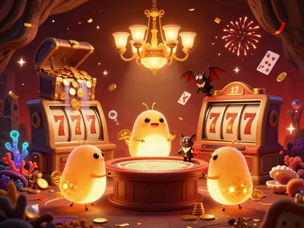 Experience the vibrant gaming atmosphere with YD88, showcasing interactive slot elements and captivating glowworm characters.