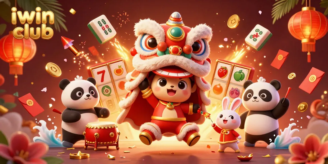 Experience thrilling gameplay at iwin club with vibrant slot and casino elements in this dynamic illustration.