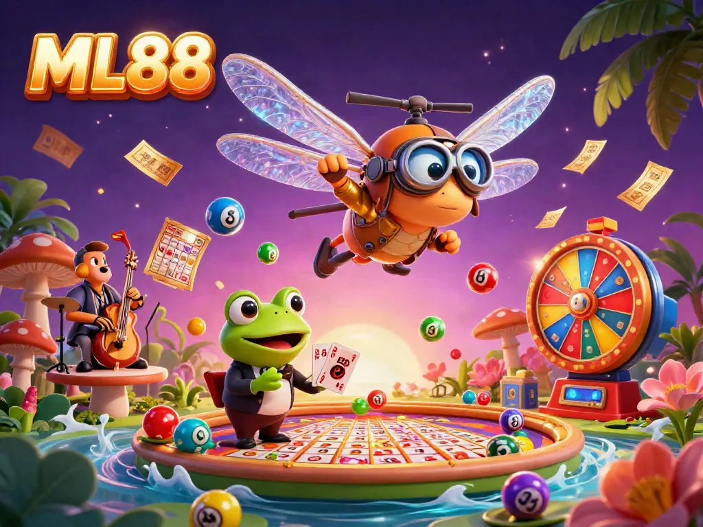Experience thrilling entertainment at ML88 with dynamic casino characters and vibrant game elements.