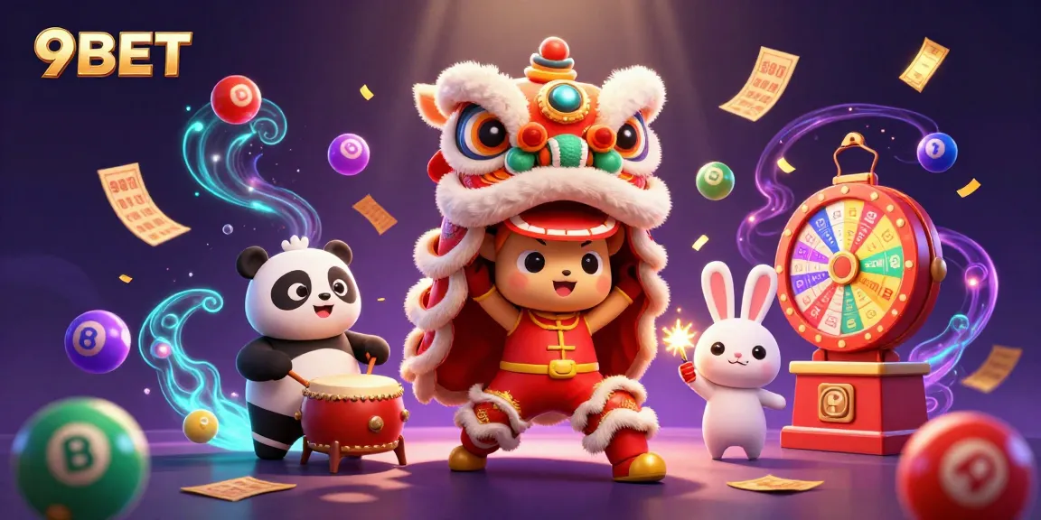 Experience the vibrant world of 9BET with dynamic gaming elements and lively characters