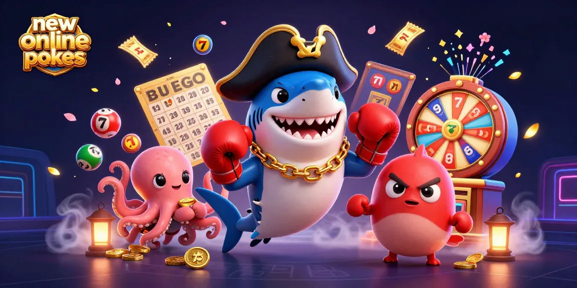Experience new online pokies with thrilling game visuals featuring a shark, pufferfish, and octopus.