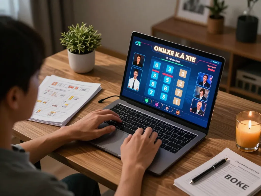 Engaging in tài xỉu online gameplay at home with vibrant interface and strategy notes