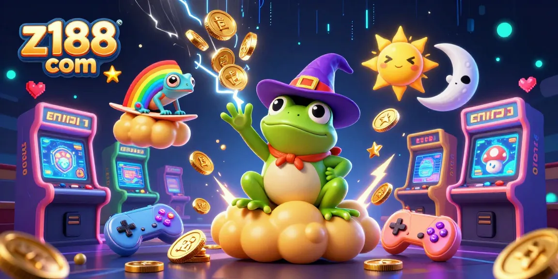 Engage in exciting gaming adventures with z188 com, showcasing whimsical characters and casino vibes.