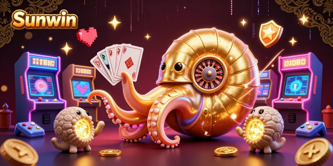 Engage in thrilling gameplay at Sunwin with vibrant 3D cartoon elements and casino treasures.