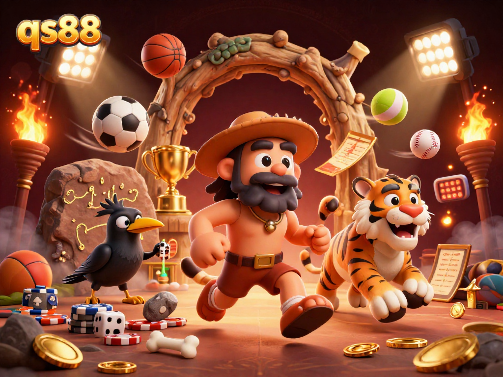 Join the excitement at qs88's prehistoric casino with thrilling games and dynamic sports elements!