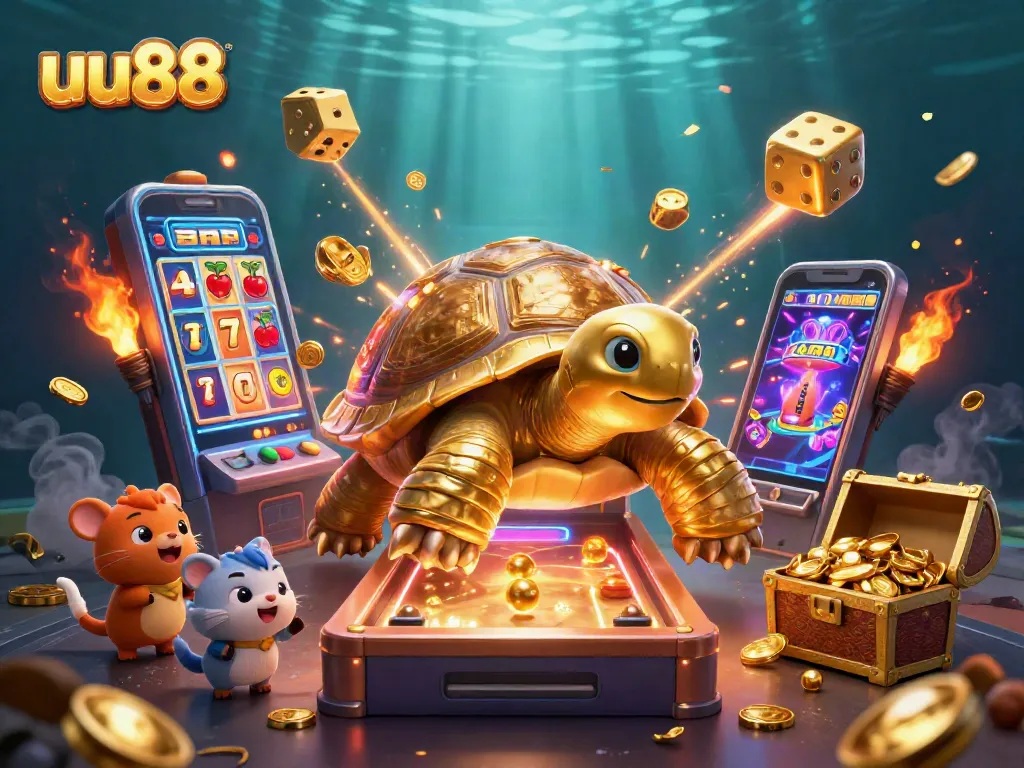 Experience excitement at uu88 with a jackpot explosion from our 3D cartoon casino scene.