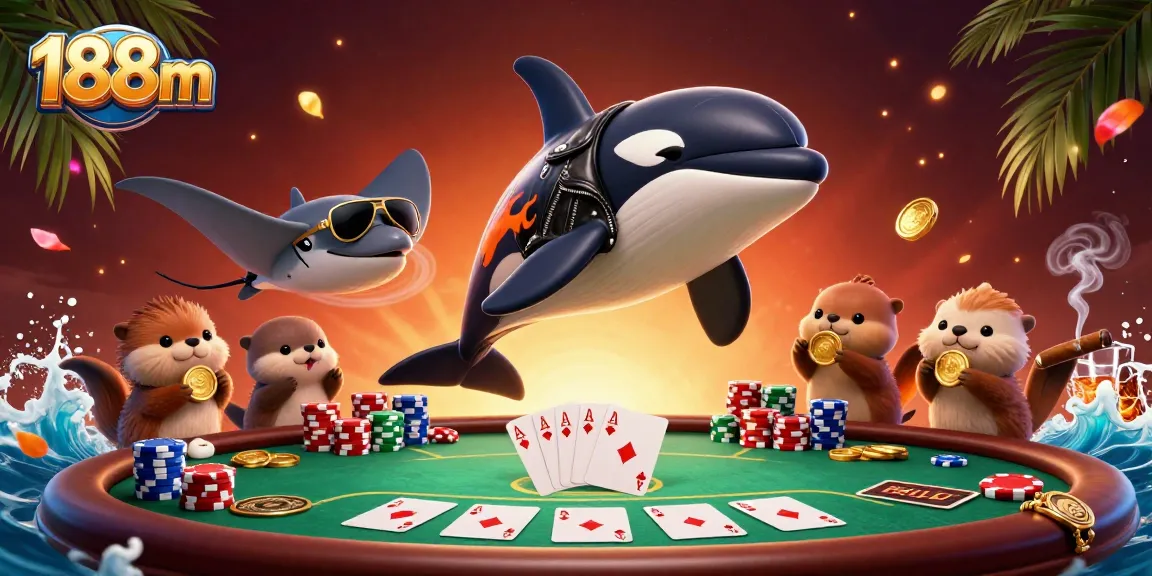Engage in thrilling gameplay at 188m with vibrant characters and poker action.