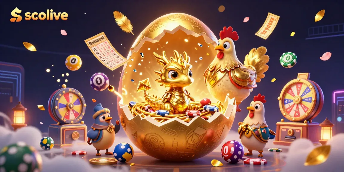 Socolive showcases exciting gambling fun with a golden dragon amidst vibrant gaming elements