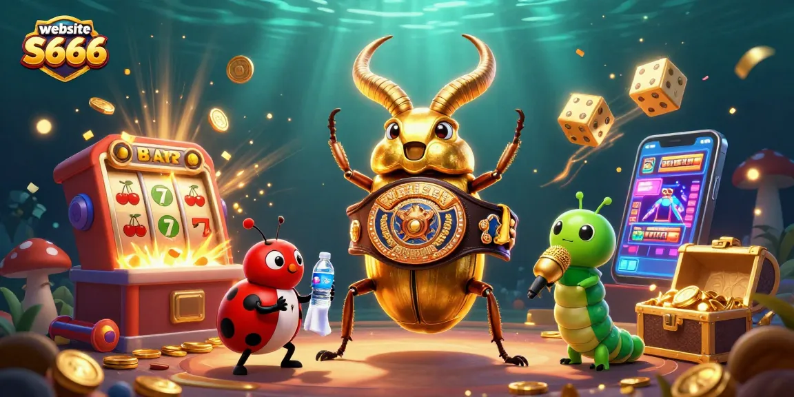Engage with thrilling gameplay at website S666 featuring a colorful casino scene with vibrant characters.