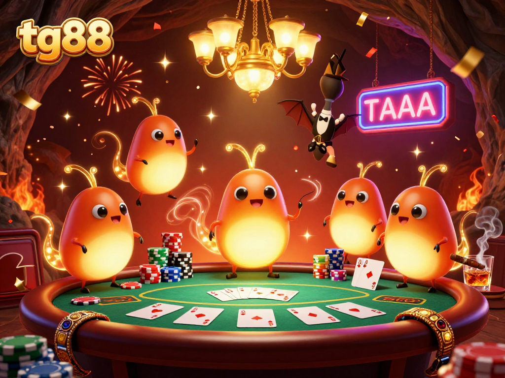 Experience thrilling gameplay at tg88 with vibrant casino elements in a richly detailed illustration.