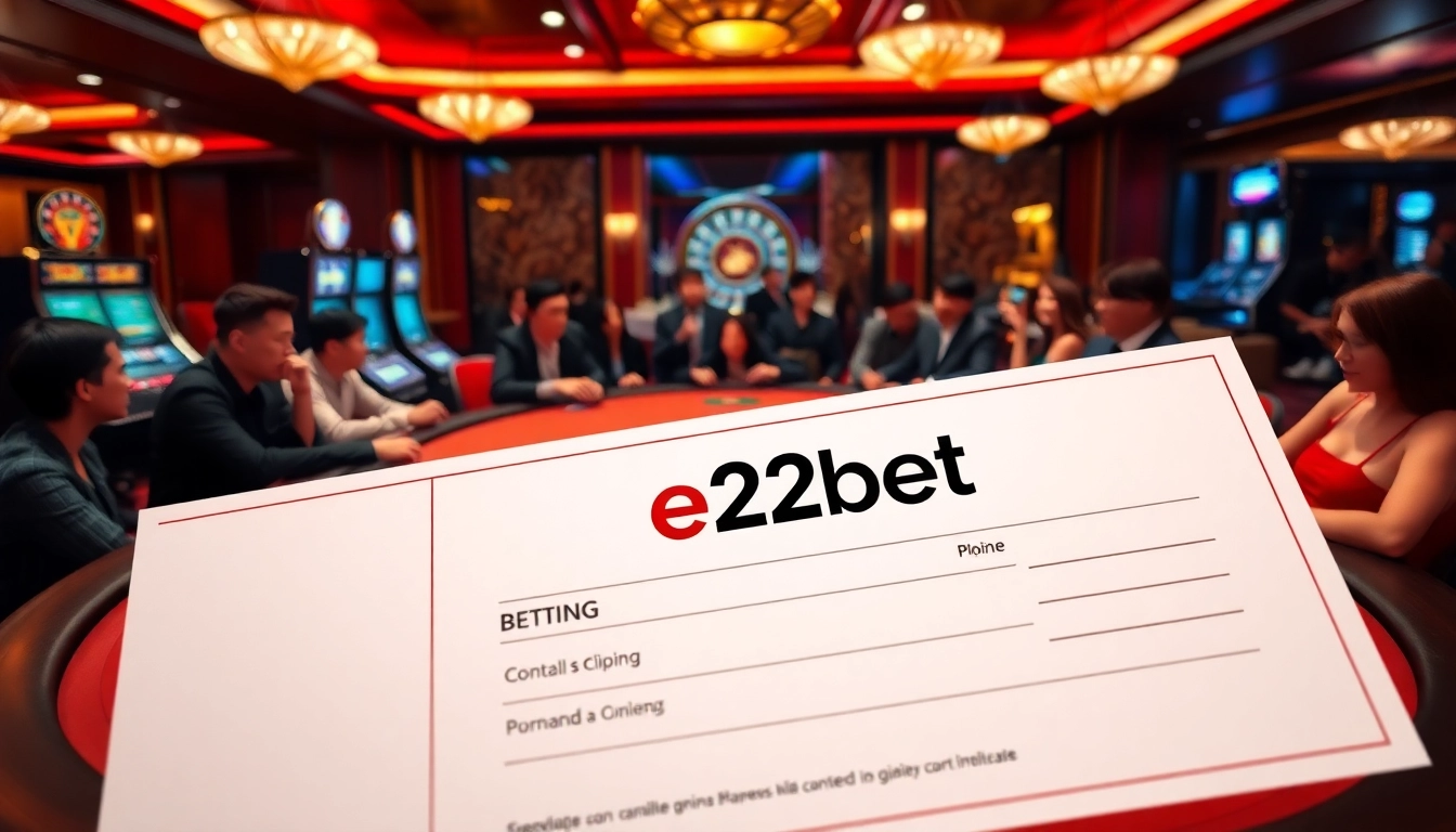 Engaging scene of nhà cái e2bet showcasing dynamic casino gaming atmosphere.