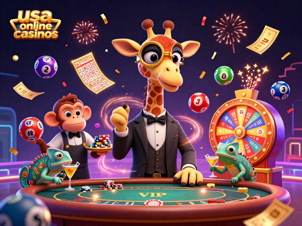 Win at usa online casinos with high rollers at a vibrant poker table packed with energy.