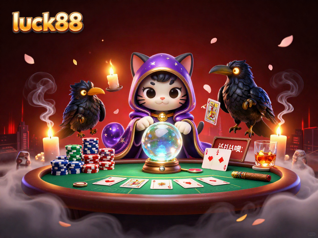 Explore exciting luck88 poker action with mystic characters and vibrant casino elements