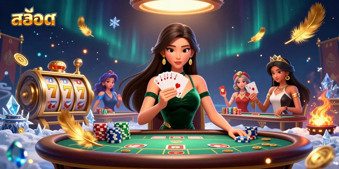 Experience the excitement of สล็อต with a skilled player immersed in a luxury poker scene, showcasing strategies and big wins.