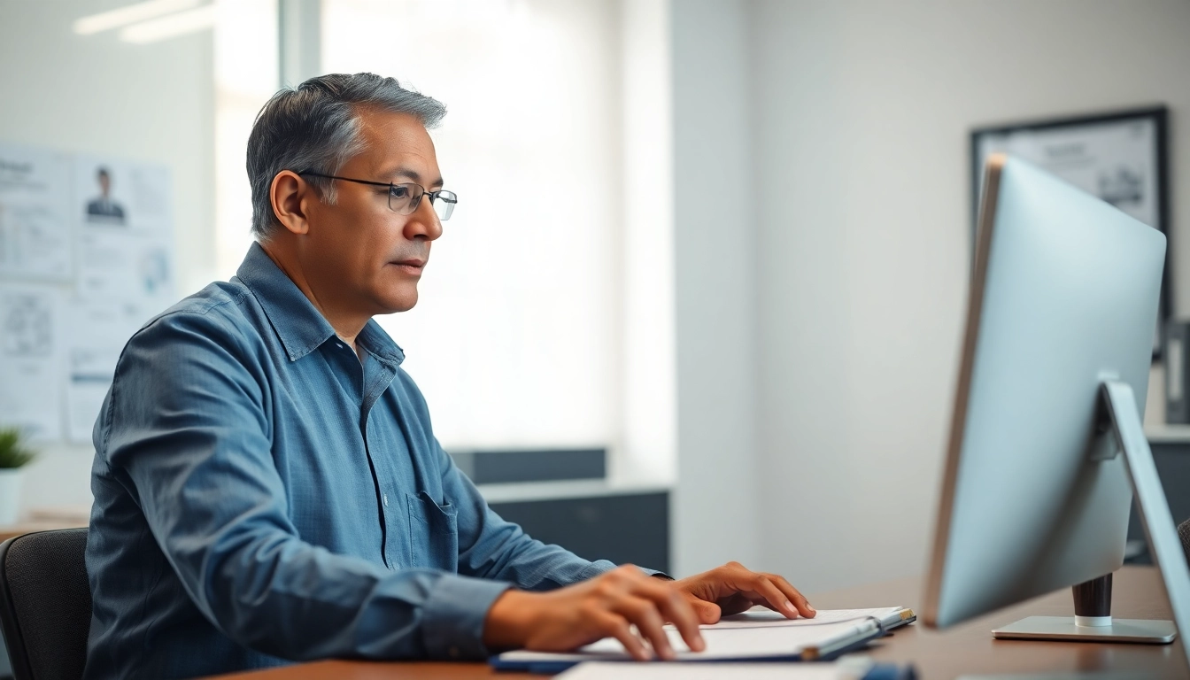 Visual of an expert assisting with eta uk application form, showcasing a professional immigration consultant.