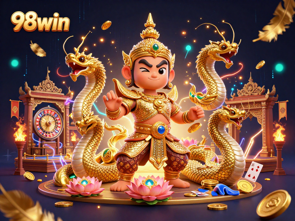 Engage in exciting gaming adventures at 98win's live casino with vibrant visuals and diverse gaming options.