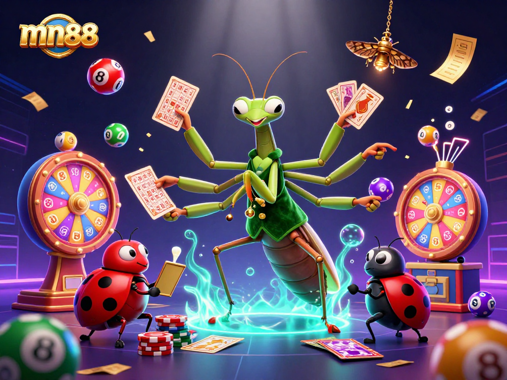 Experience thrilling gameplay at mn88 with colorful lottery elements and dynamic casino activities in a vibrant scene.