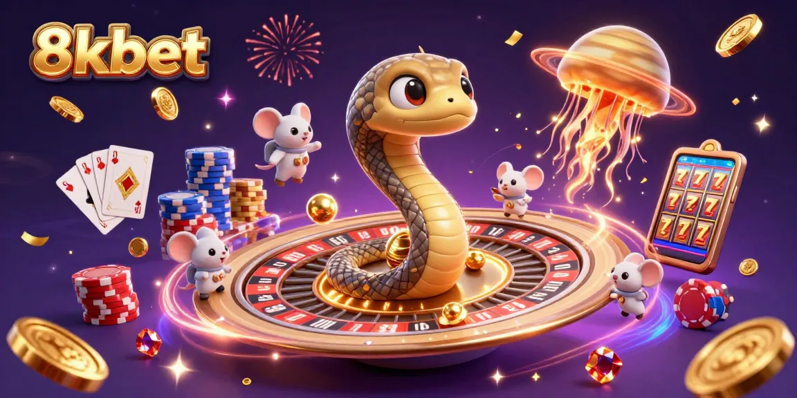 Engage in thrilling bets at 8xbet with astronaut mice and a cosmic dealer in a vibrant gaming universe.