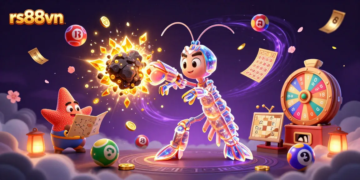 Experience dynamic gaming with rs88vn, featuring vibrant lottery elements and a lively atmosphere.