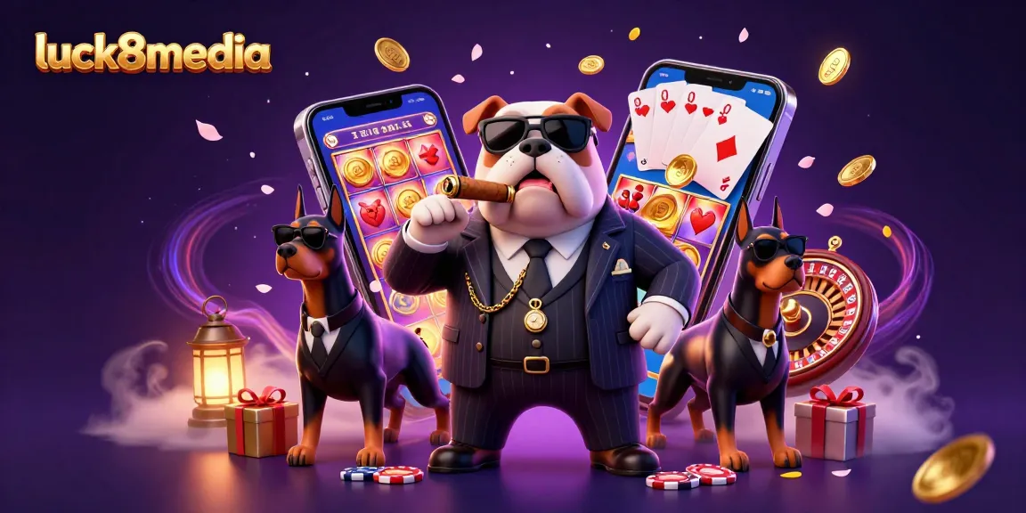 Win big with luck8media as a mafia boss oversees the thrilling casino action!