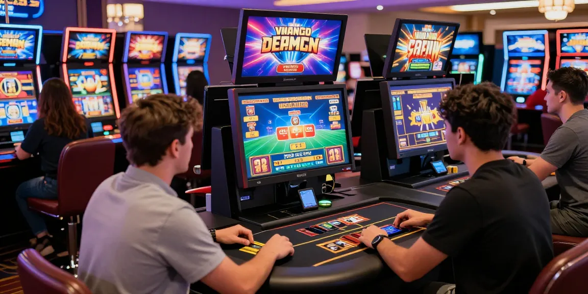 Players engaged at a credit card casino enjoying slot machines and live dealer games.
