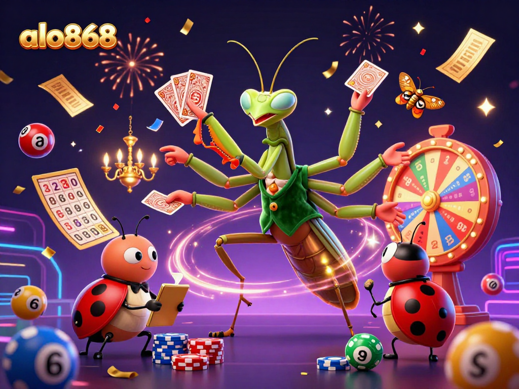 Experience thrilling moments at alo868 with lively cartoony casino characters dealing cards and transforming winnings.