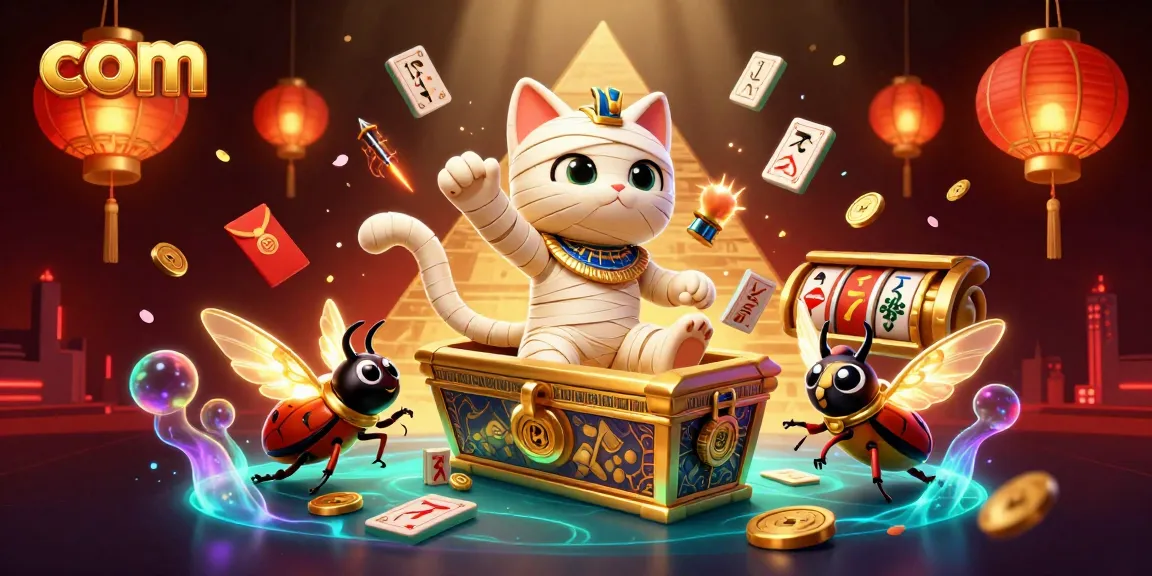 Experience thrilling winning with com as the Egyptian mummy cat ventures out in a dynamic casino scene.