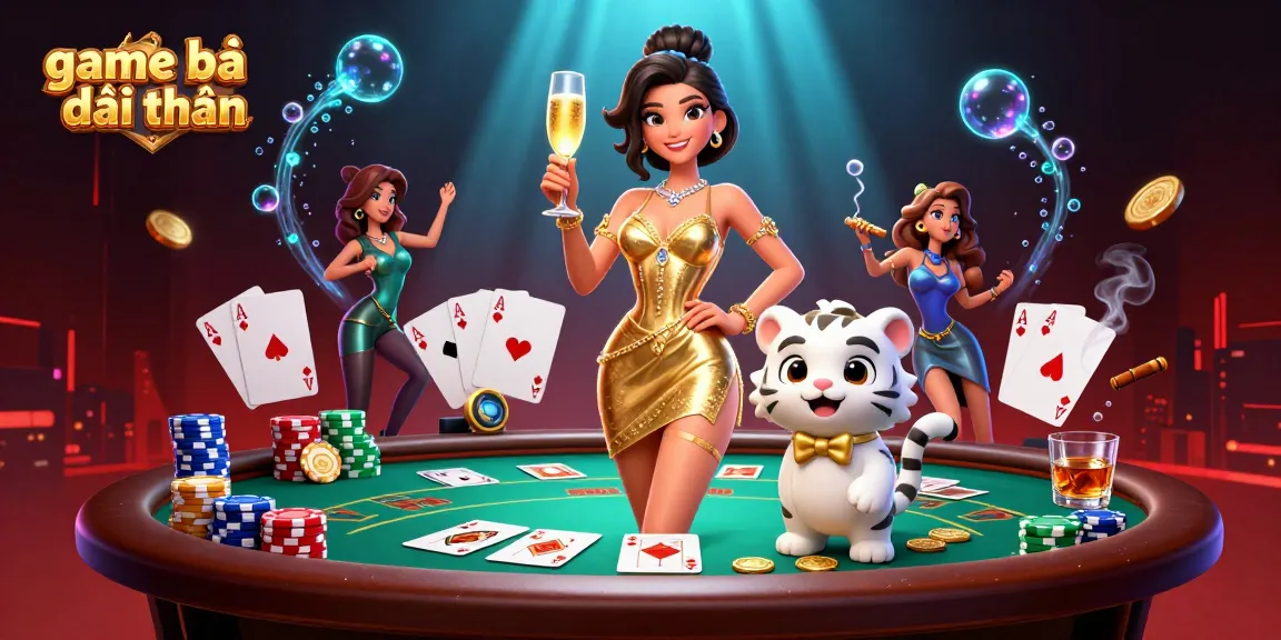 Experience the excitement of game bài đổi thưởng with glamorous characters and dynamic casino elements.