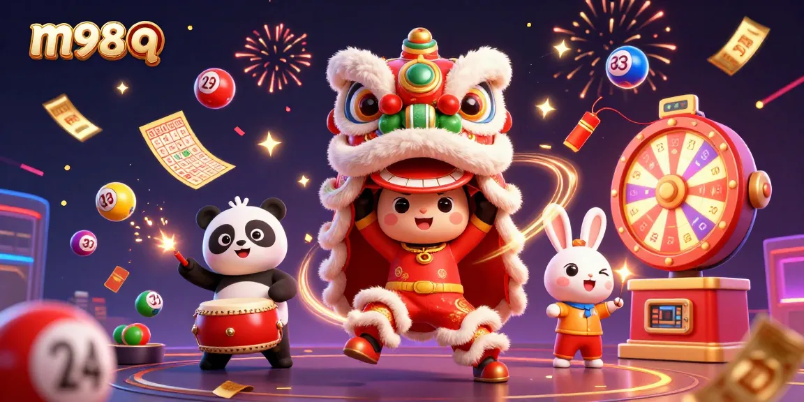Spin the vibrant prize wheel with m98 q and win exciting rewards in a festive casino atmosphere.