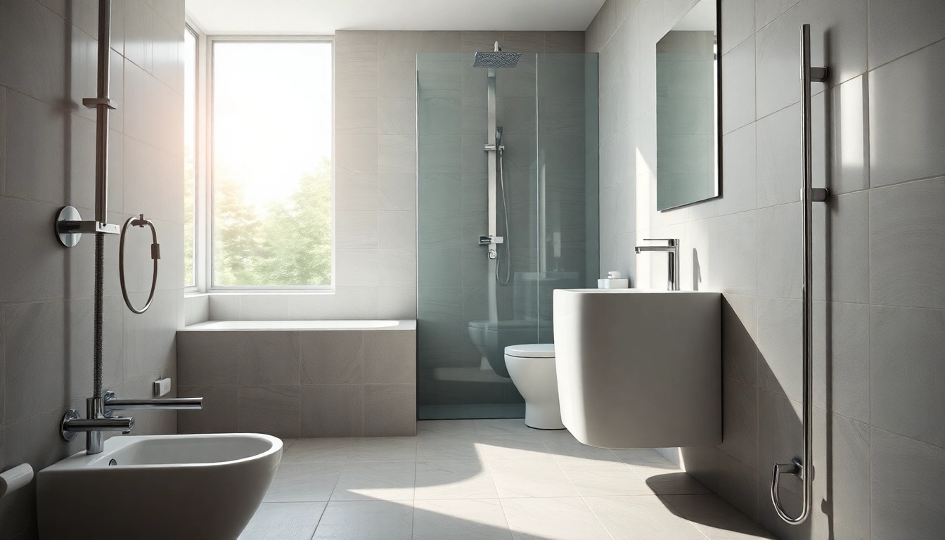 Sonni sanitär präsentiert hochwertige Sanitärprodukte in einem modernen Badezimmer.