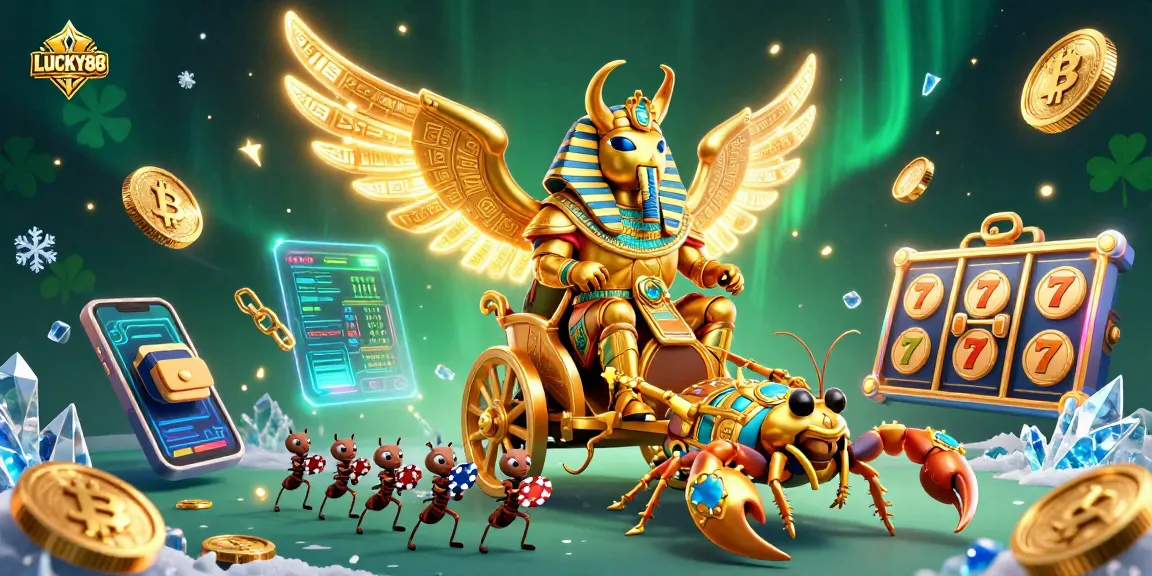 Experience the thrill of winning with LUCKY88, featuring vibrant slot reels and dynamic game elements.