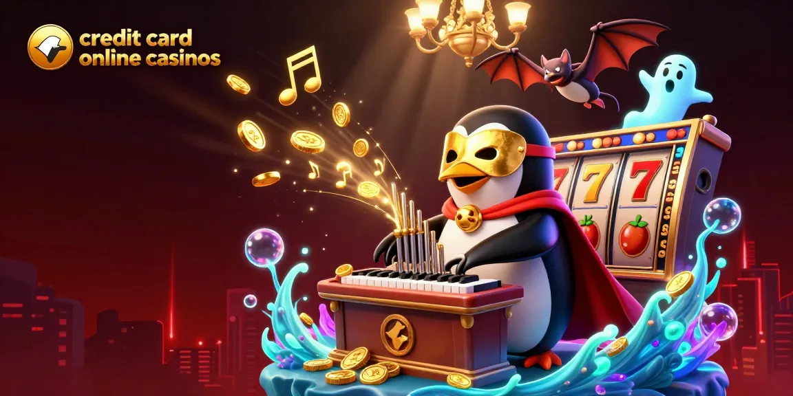 Experience the excitement of credit card online casinos with a pulsating scene filled with slots and vibrant action.