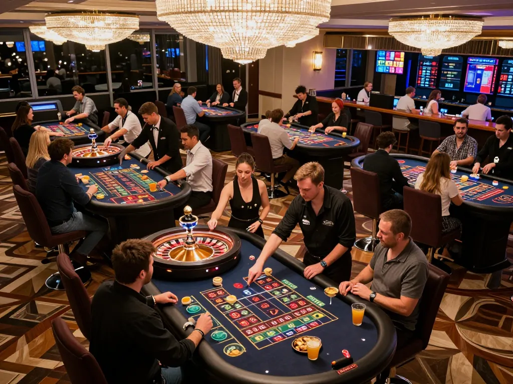 Players enjoying dynamic roulette games at TG88 casino with vibrant atmosphere and professional croupiers.