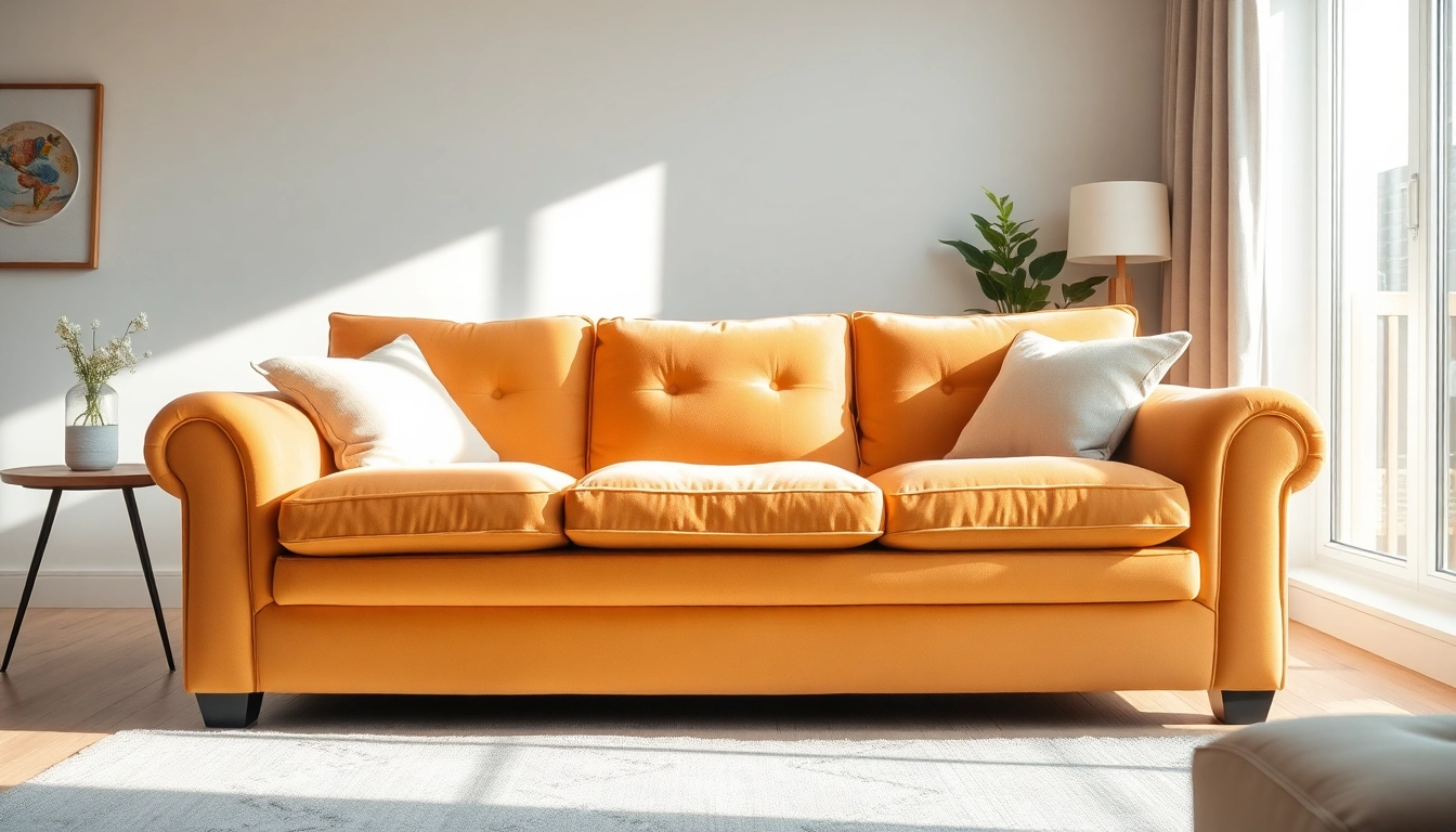 Sofa cleaning in Glasgow highlighted in a bright, cozy living room setting.