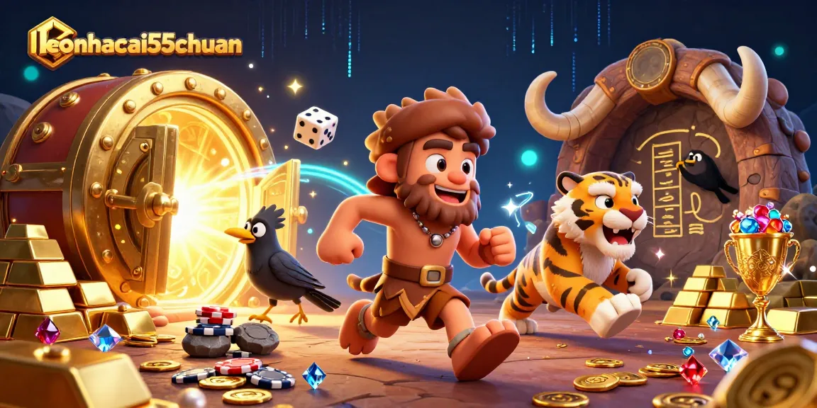 Engage in thrilling gameplay at keonhacai55chuan with vibrant casino visuals and dynamic characters.