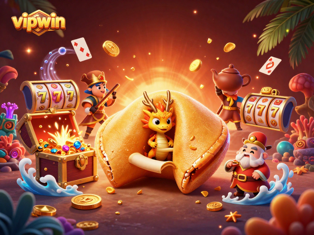 Experience thrilling gameplay with vipwin as a wise dragon reveals fortune in an imaginative casino scene.