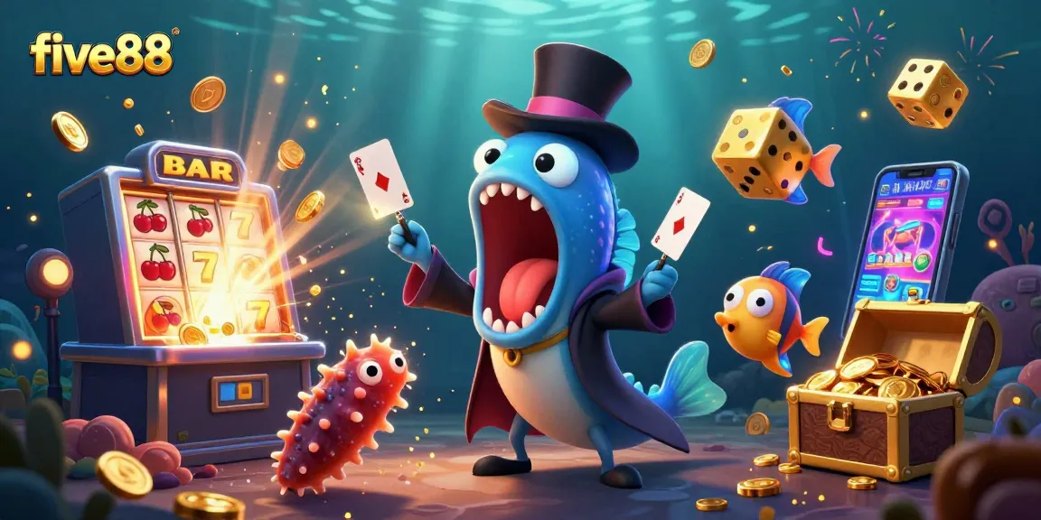 Engage with five88’s vibrant casino magic scene featuring whimsical underwater characters and thrilling games.