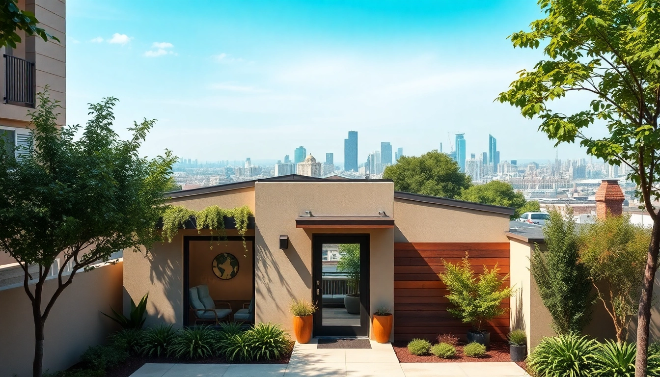 Canton Attached ADU featuring modern design elements and lush greenery in an urban environment.