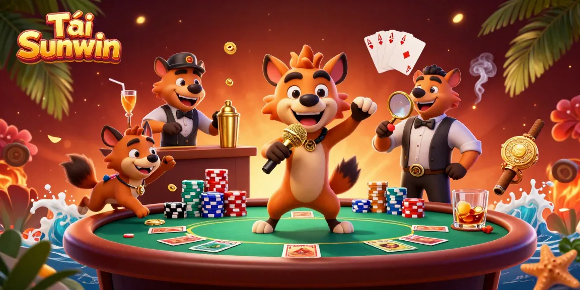 Tải Sunwin and experience excitement at a lively casino club featuring 3D hyenas.