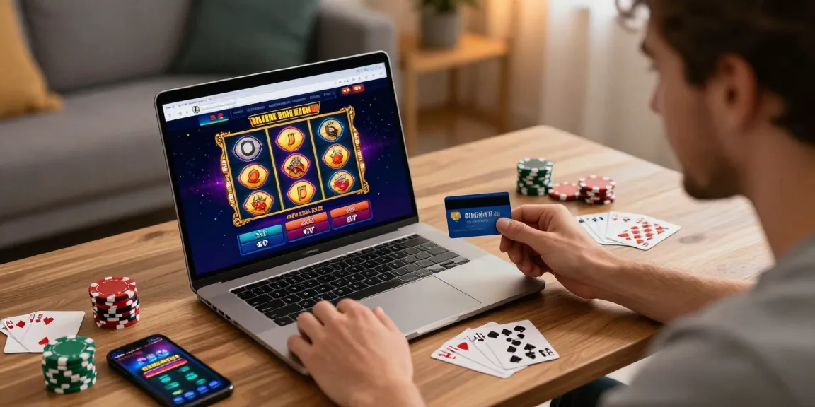 Dynamic online gaming experience at https://fimltd.co.uk with player engaged in credit card casino.